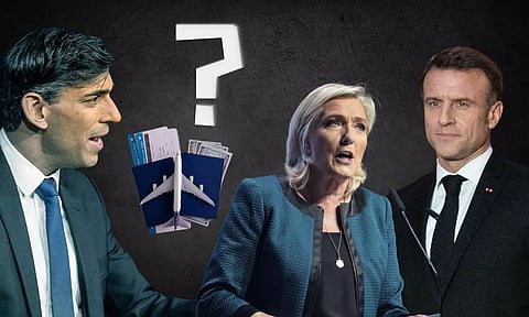 Image Courtesy: x.com/RishiSunak, x.com/EmmanuelMacron