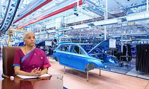 finance minister nirmala sitaraman and automobile factory
