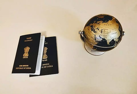 Indian Passport and Globe