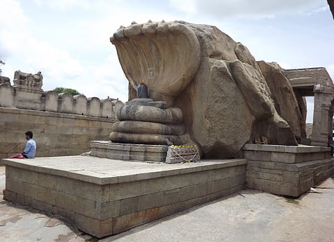 The seven-headed Nagalinga (serpent)