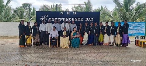 Nagashree English School honours freedom and unity