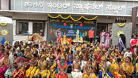 Shalini Int'l School children celebrate Krishna Janmashtami