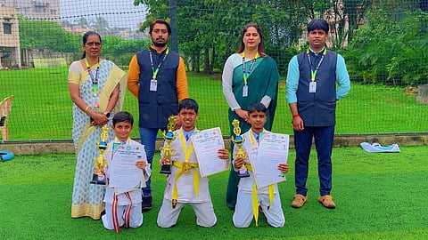 KSR CBSE School students shine at national karate meet