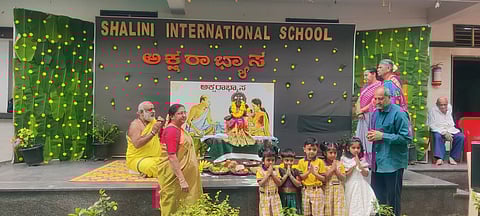 Shalini International School conducts letter practice for kids