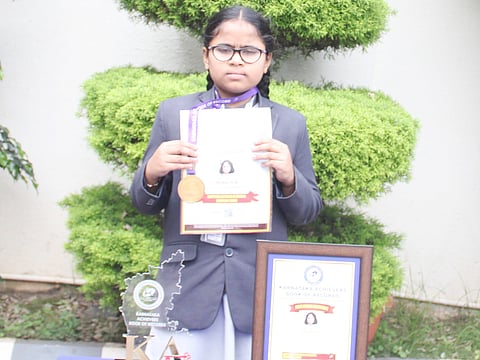 Medini of SRS Prajna Vidya sets record in multiple disciplines
