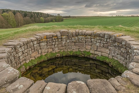 Why do old Viking wells in Denmark stay full even during droughts?
