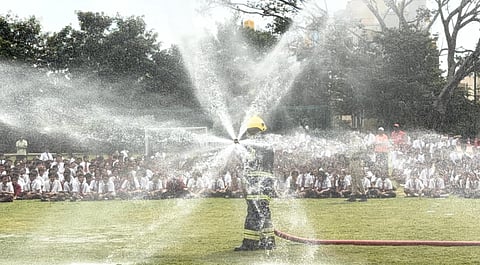 National Public School conducts fire-safety drill
