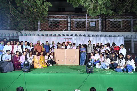 Rastriya Academy donates interactive TV to government school