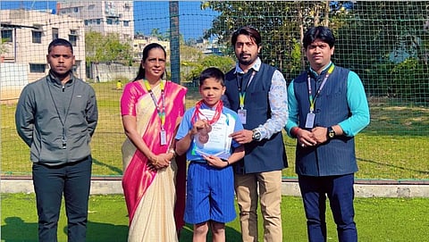 KSR CBSE School student competes in swimming meet