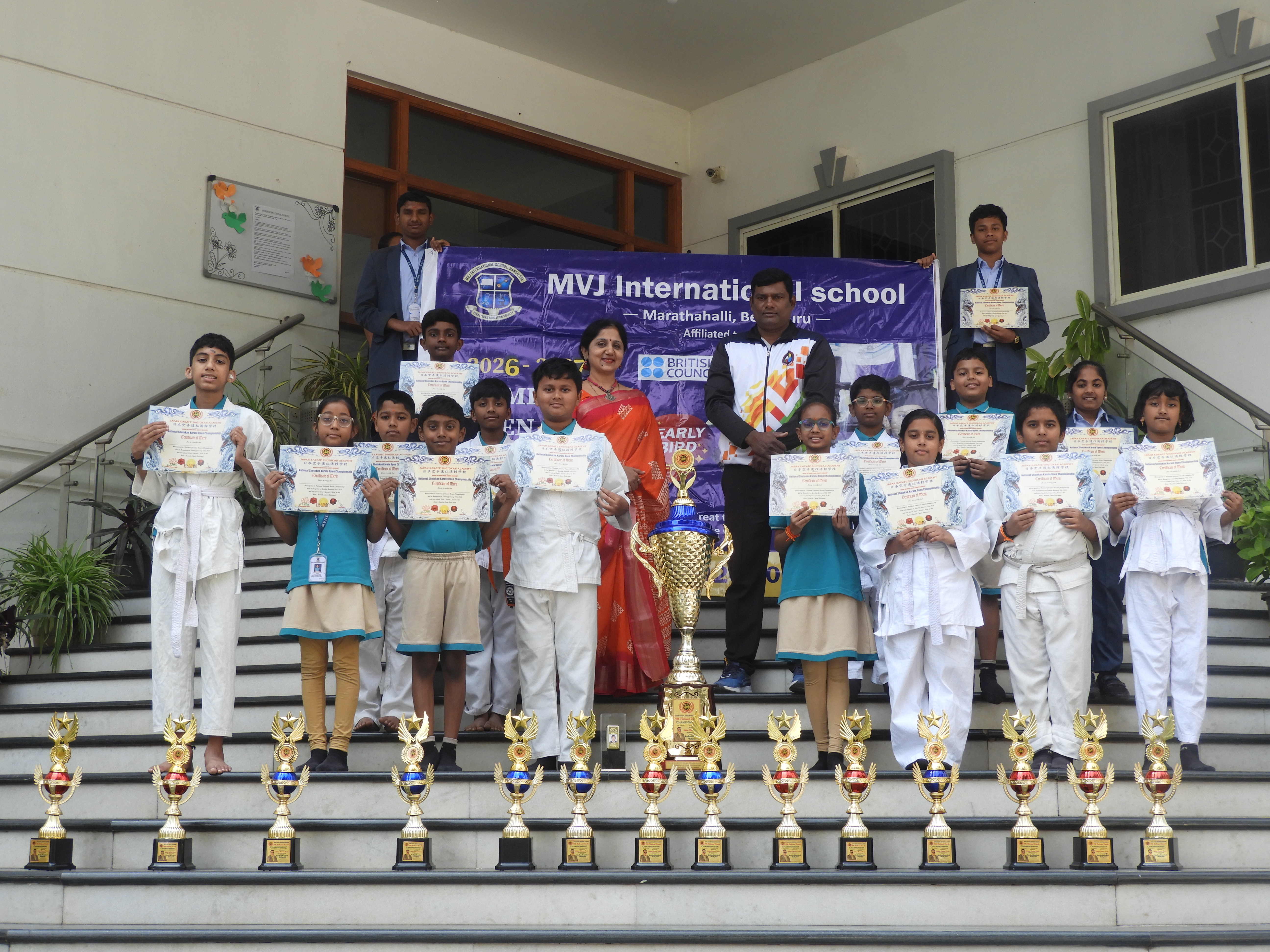 MVJ International School students shine at national karate events