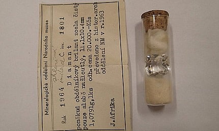 © Daily Mail Liars: A diamond in the Prague National Museum's collection was found to be a worthless piece of cut glass during an inspection by curators