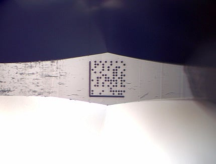 Everledger & Dharmanandan Diamonds Showcase Data Matrix code on Diamond Girdle 