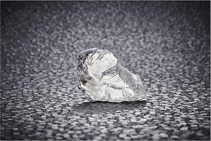 The largest stone found at the Ekati mine is a 186-carat gem quality diamond from the Pigeon pit. Courtesy of  Arctic Canadian Diamond Company
