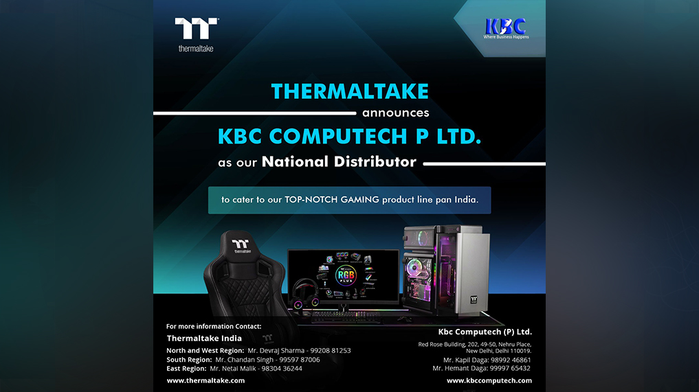 Thermaltake Appoints KBC Computech as its National Distributor in India 