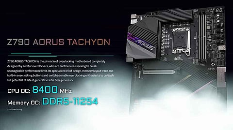 GIGABYTE Z790 AORUS TACHYON Breaks DDR5 Memory Overclocking World Record 