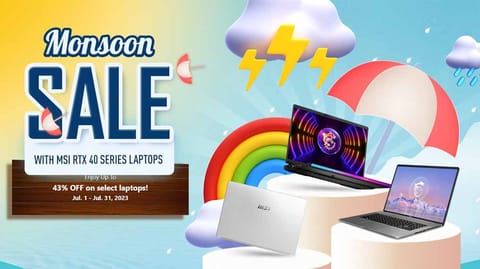MSI Launches ‘Monsoon Sale’ with Discounts Up to 43% on Laptops