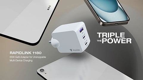 RAEGR Launches the Powerful and Compact RapidLink 1180 65W GaN Charger