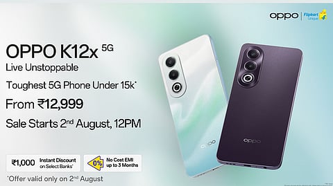OPPO K12x 5G Sale Begins Tomorrow: Shop the Toughest 5G Smartphone