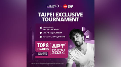 Bollywood Star Siddhanth Kapoor Partners with Natural8 India for APT Taipei Poker Classic 2024