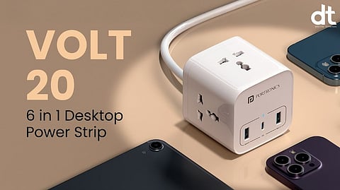 Portronics Introduces Volt 20, Versatile 6-In-1 Desktop Power Socket 
