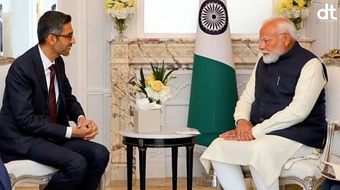 PM Modi And Sundar Pichai Explore AI Prospects For India's IT Sector In France