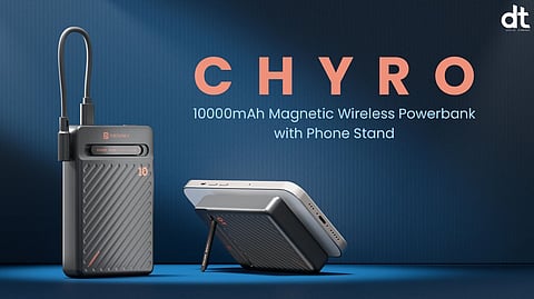 Portronics Unveils Chyro, A 10000mAh Magnetic Wireless Powerbank with Phone Stand