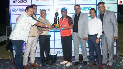 From left to right: Mr. Randeep Guha, GM, ONGC Ltd., Mr. Doman Yadav, Executive Director, Power Grid Corporation of India Limited, Mr. Sanjai Kumar, Chairman and Managing Director, RailTel Corporation of India Ltd, NEC Corporation India team captain Harinder Ratra, and from EverestIMS Technologies - Satish Kumar V, CEO, Ramesh Tiwari, Director and Head of Sales, Rohit Garg, Director Sales Government.