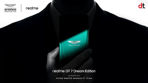 Realme Teases GT 7 Dream Edition, Co-designed with Aston Martin F1