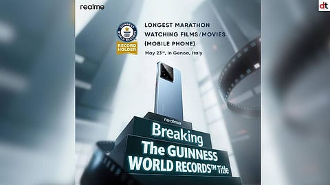 Realme GT 7 Sets Guinness World Record with 24 Hours of Non-Stop Movie Playback