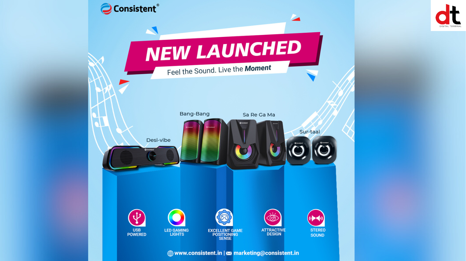 Consistent Introduces Stylish RGB Gaming Speakers for Daily Use