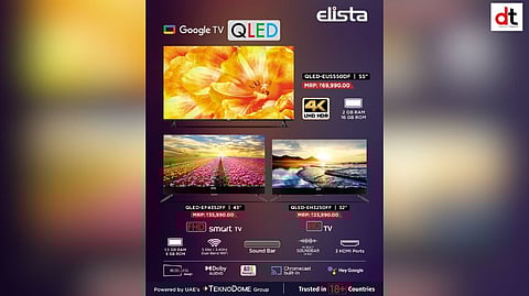 Elista Expands Smart TV Lineup with New QLED Google TVs Starting at Just ₹23,990