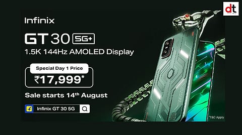 Infinix Launches GT 30 5G+ with 6.78" 1.5K AMOLED Display and 144Hz Refresh Rate
