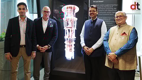 (from left to right) Dr. Amith Singhee, Director of IBM Research, India and Chief Technology Officer, IBM India and South Asia; Hans Dekkers, General Manager, IBM Asia Pacific ; Shri Devendra Fadnavis, Hon’ble Chief Minister of Maharashtra; and Sandip Patel, Managing Director, IBM India and South Asia at the unveiling of IBM India Client Experience Center in Mumbai.