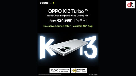 OPPO K13 Turbo 5G Goes on Sale, Available in 3 Colour Options