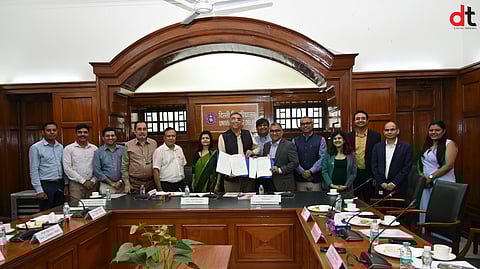 Registrar Dr Vikas Gupta Dean of colleges, Prof Balram Paani, Dean Faculty of Technology, Prof. Sanjeev Singh,From Google Cloud Sashi Sreedharan Managing Director, Google Cloud India.