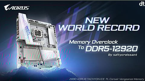GIGABYTE Z890 AORUS TACHYON ICE Breaks DDR5 World Record