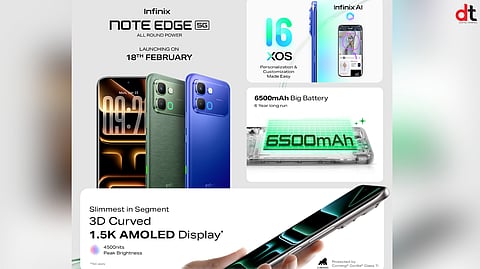 Infinix NOTE EDGE Set to Launch with 4500 Nits AMOLED Display on 18 February