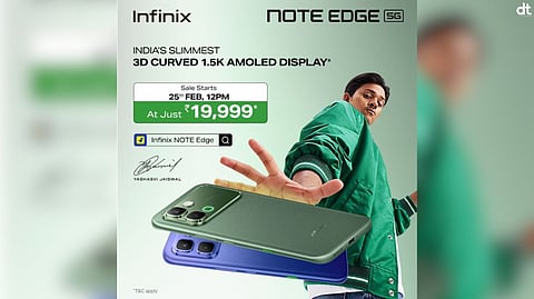 Infinix NOTE EDGE Goes on Sale Tomorrow at ₹19,999 with Special Launch Offers