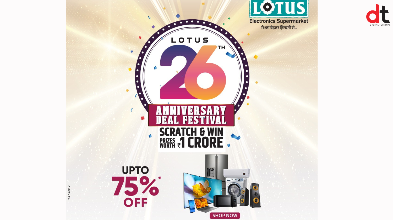 Lotus Electronics Celebrates 26th Anniversary with Mega Offers