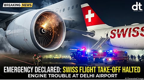 SWISS Delhi-Zurich Flight Evacuated at IGI Airport After Engine Failure During Takeoff 