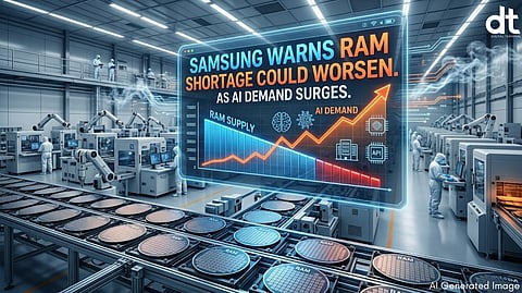 Samsung Warns RAM Shortage Could Worsen as AI Demand Surges