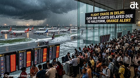 500 Flights Delayed in Delhi After Intense Rain and Hailstorm Lash the City