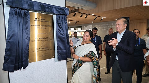 Delhi CM Rekha Gupta Inaugurates Coforge Public Library in Vasant Kunj