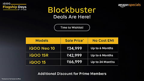 iQOO Launches Limited Period Sale on iQOO 15 Series and Neo 10