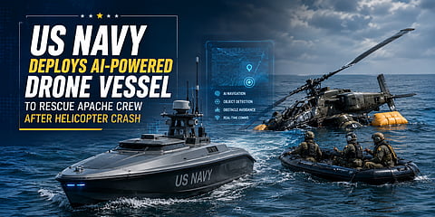 US Navy Deploys AI-Powered Drone Vessel to Rescue Apache Crew After Helicopter Crash
