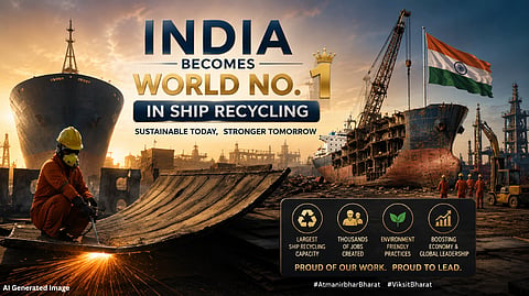 India Emerges as Global Leader in Ship Recycling, Captures 35.4% Market Share