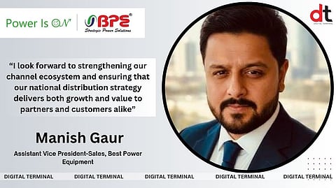 Best Power Equipment Reappoints Manish Gaur as Assistant Vice President of Sales