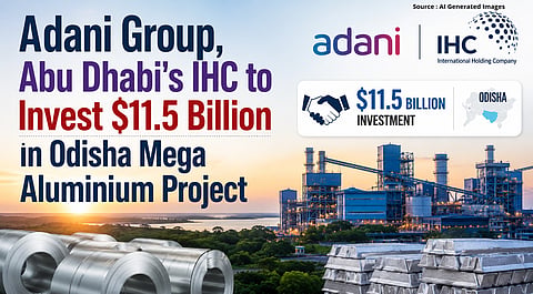 Adani Group, Abu Dhabi's IHC to Invest $11.5 Billion in Odisha Mega Aluminium Project