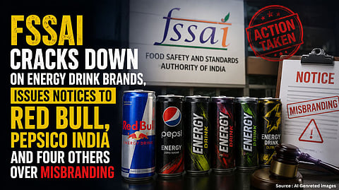 FSSAI Cracks Down on Energy Drink Brands, Issues Notices to Red Bull, PepsiCo India and Four Others Over Misbranding