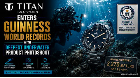 Titan Watches Enters Guinness World Records with Deepest Underwater Product Photoshoot